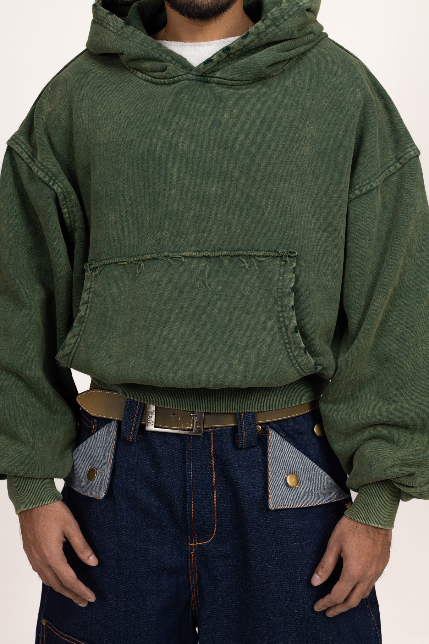 460 GSM "Rusty Green Hoodie"