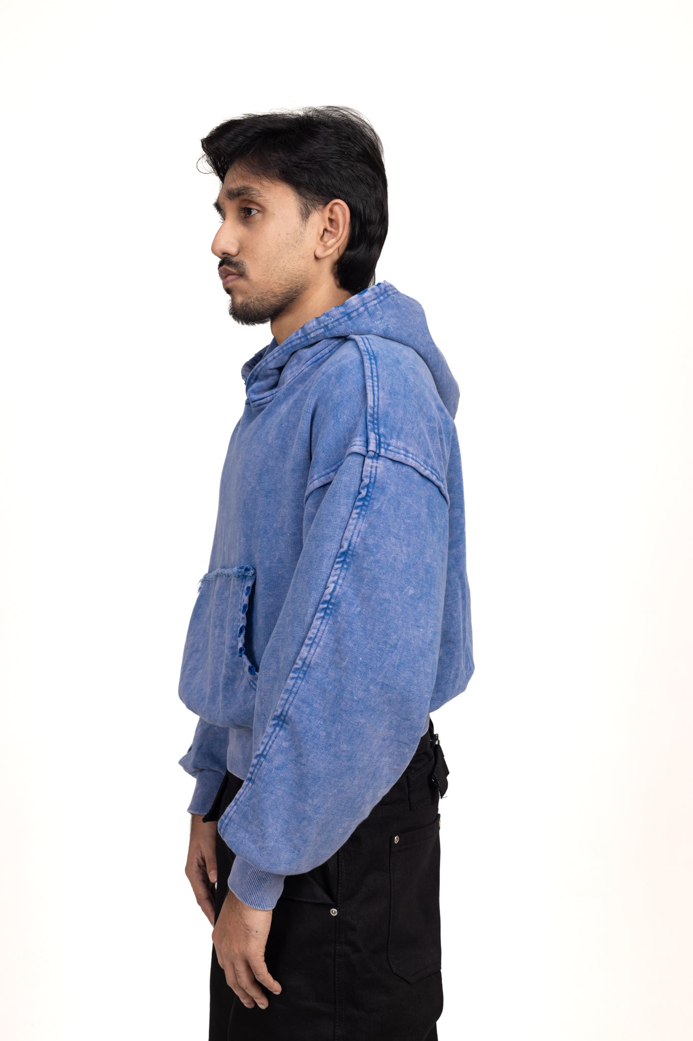 460 GSM "Frosted Blue Hoodie"