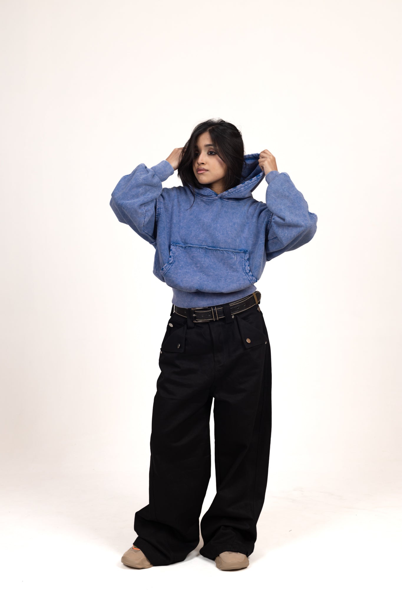 460 GSM "Frosted Blue Hoodie"