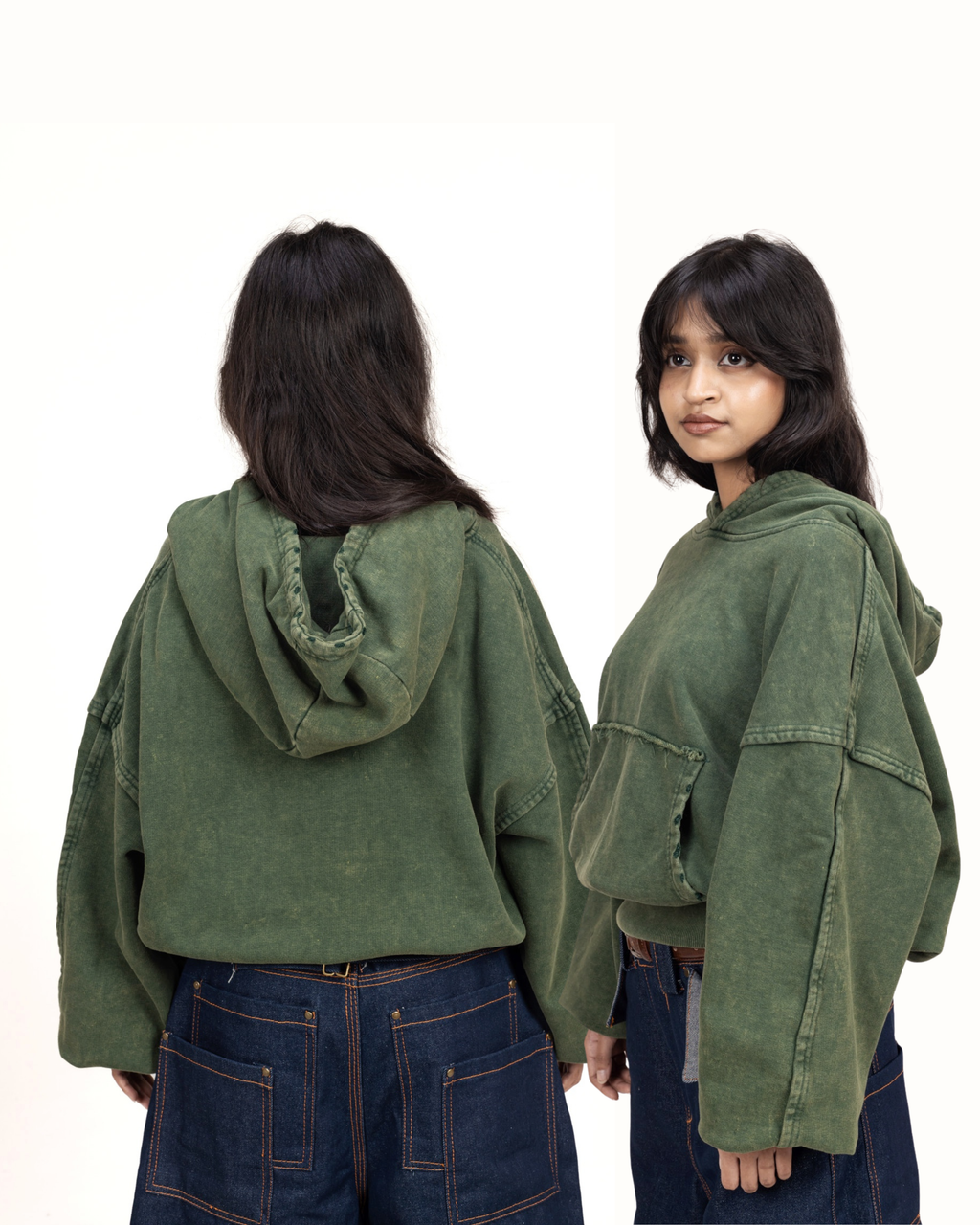 460 GSM "Rusty Green Hoodie"