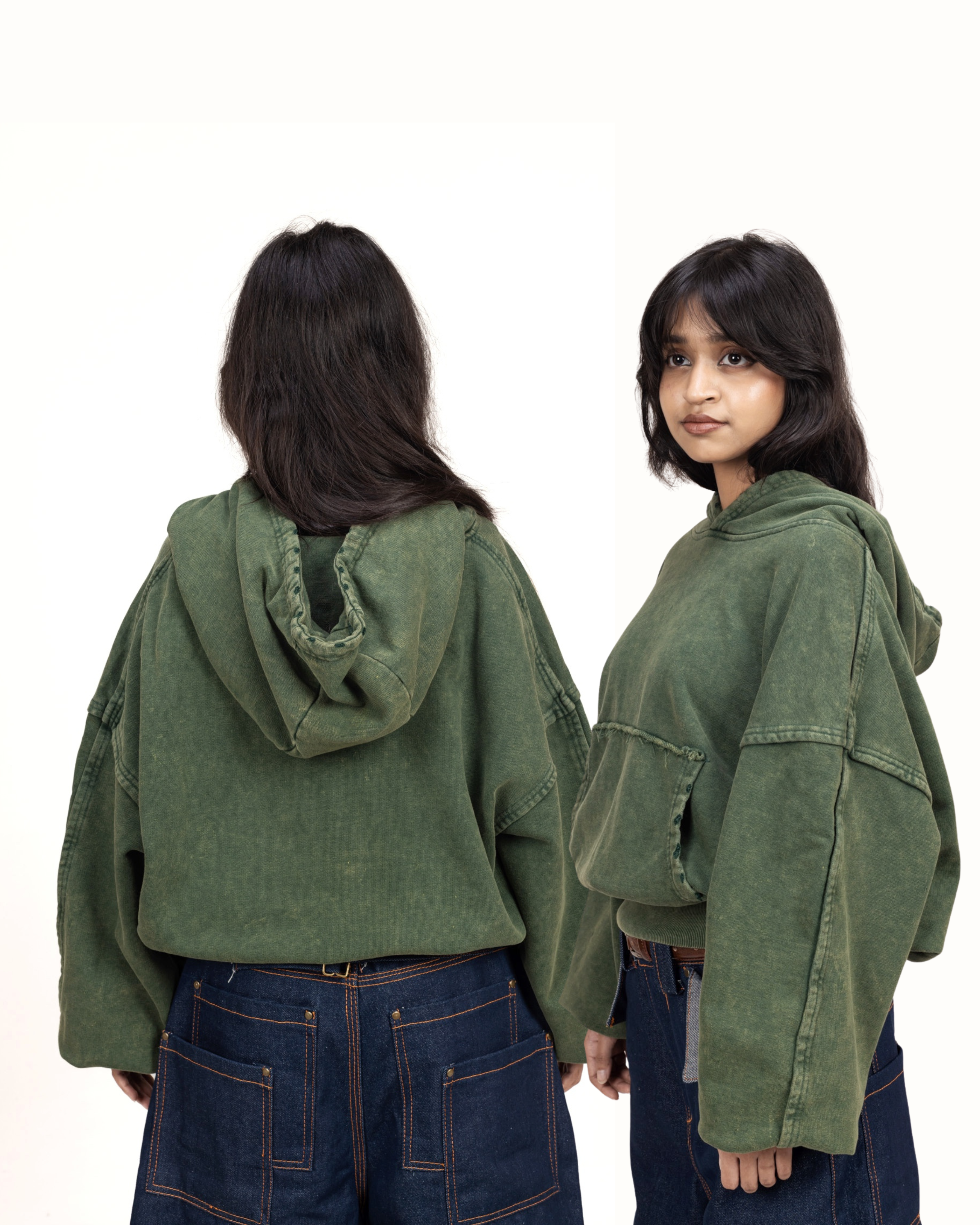 460 GSM "Rusty Green Hoodie"