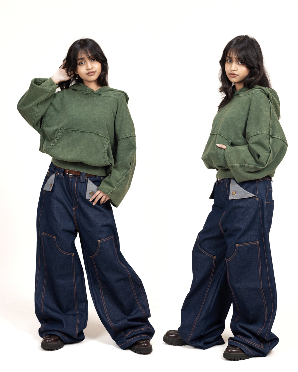 460 GSM "Rusty Green Hoodie"