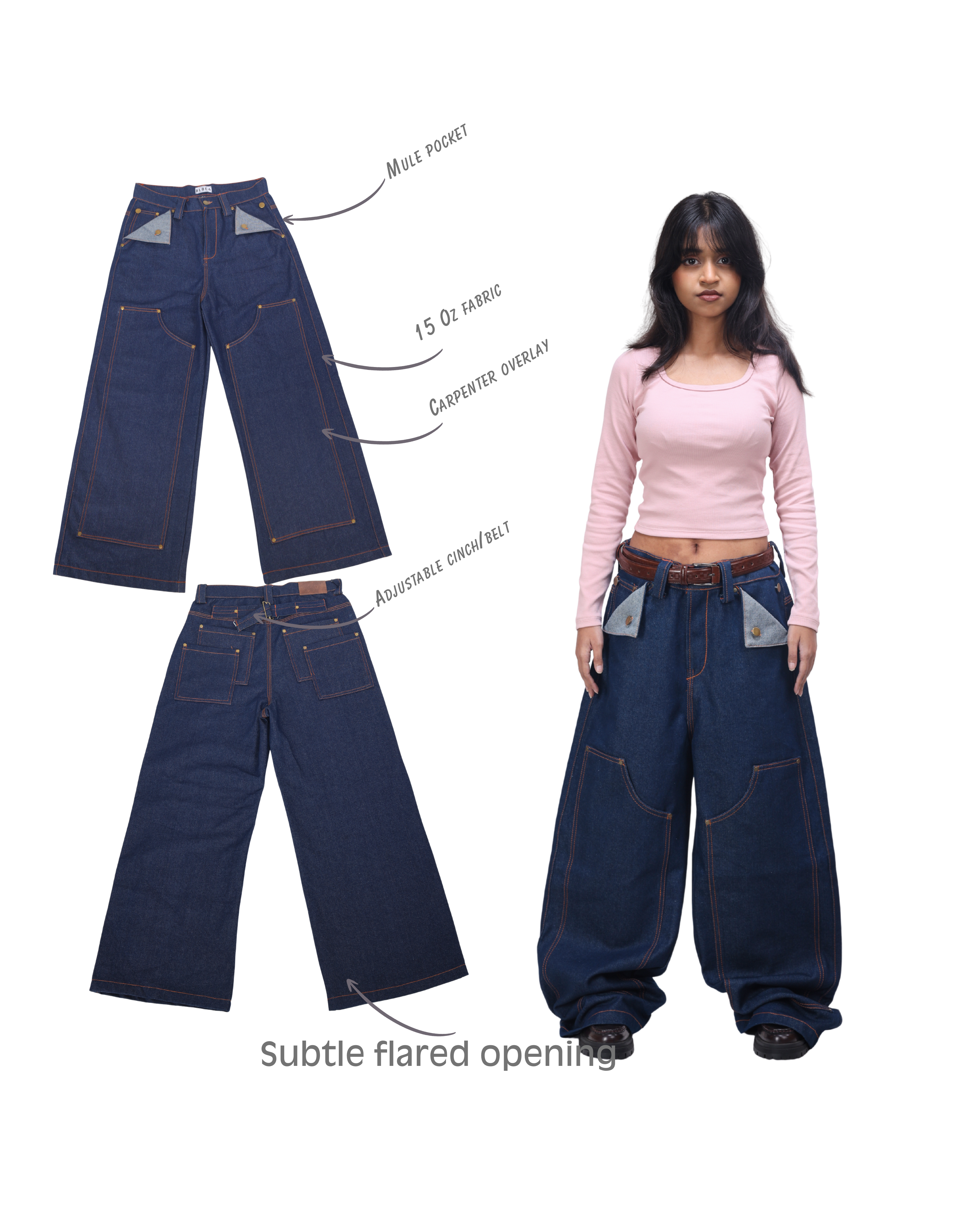 15 Oz "Raw Blue Jeans"