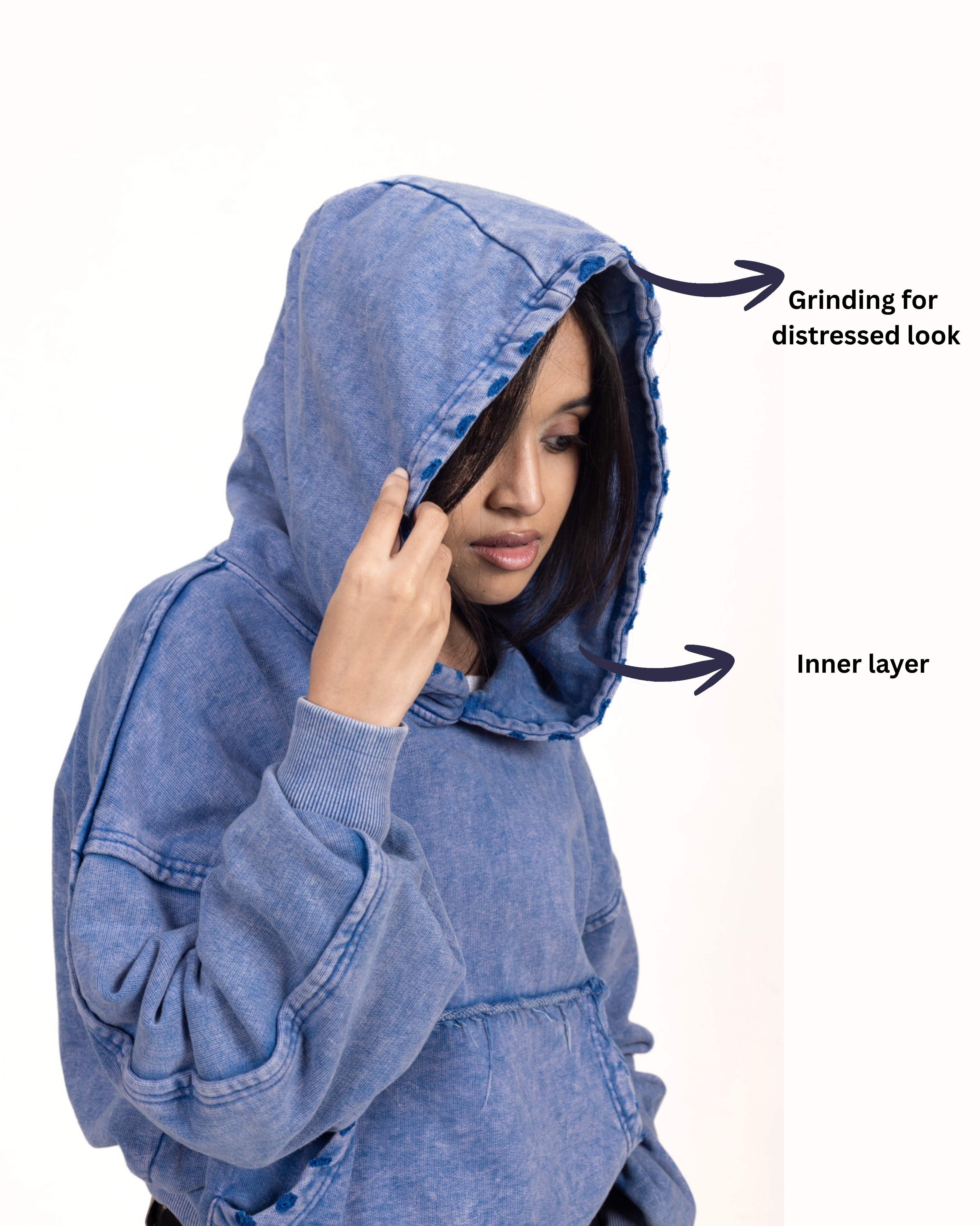 460 GSM "Frosted Blue Hoodie"