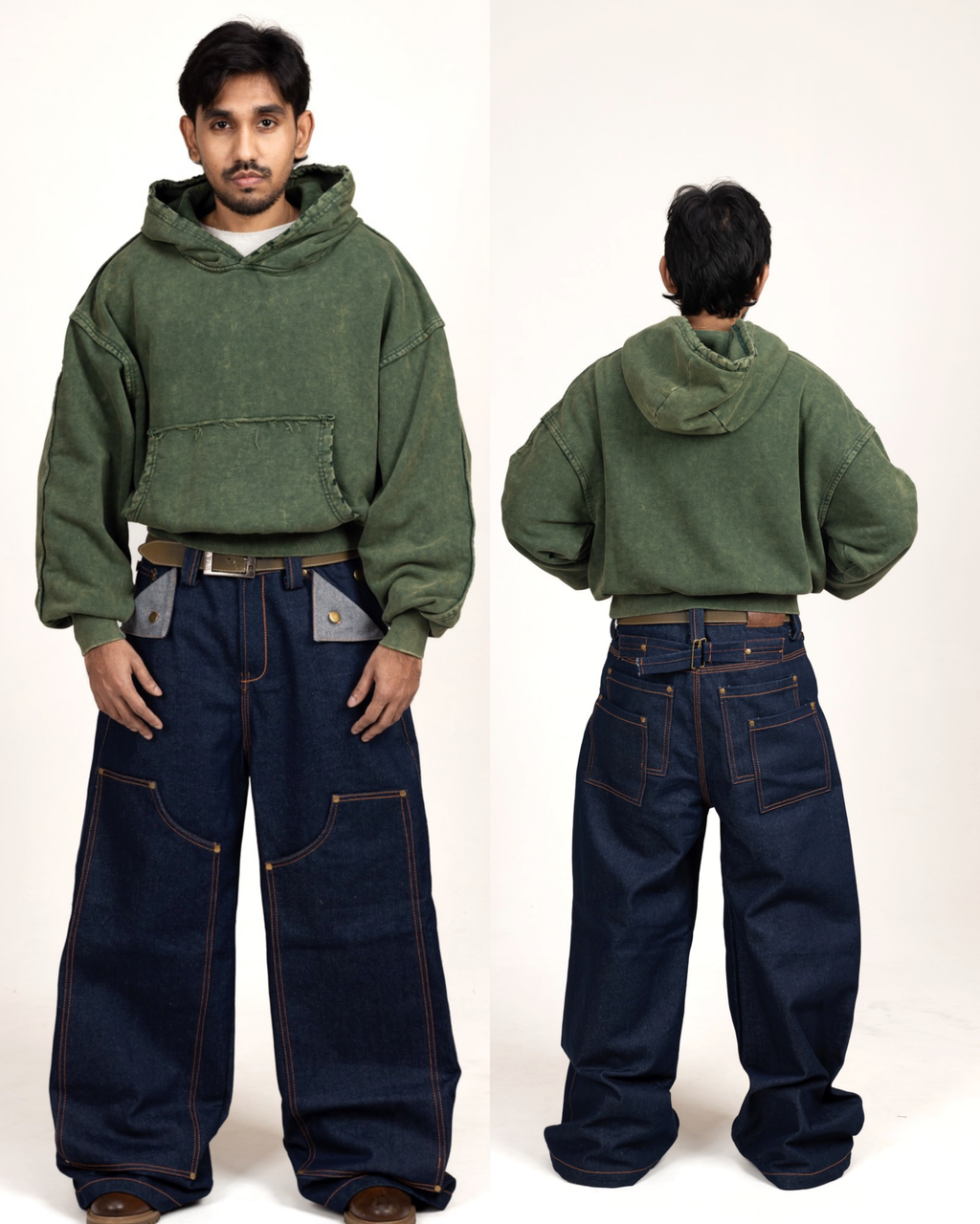 460 GSM "Rusty Green Hoodie"