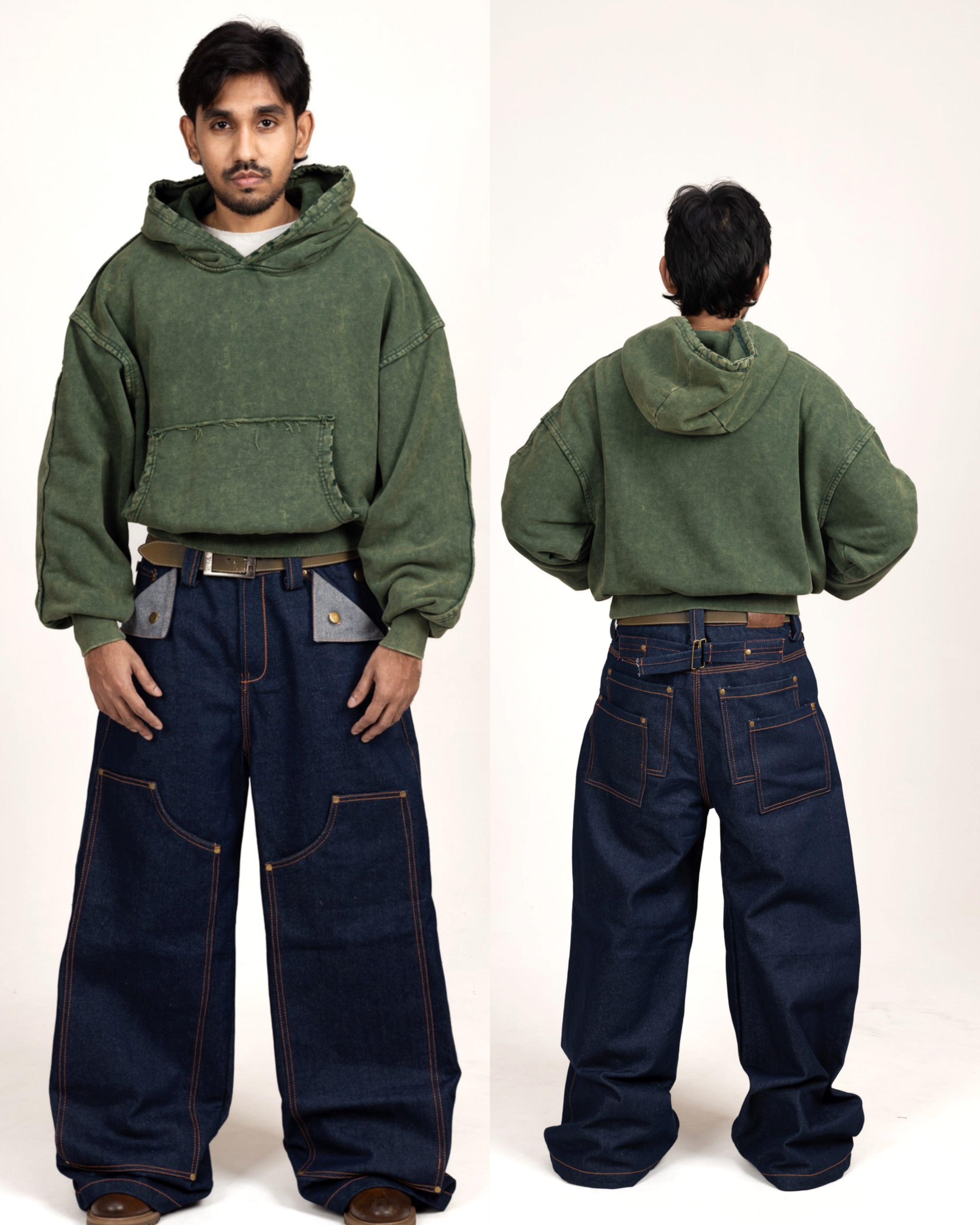 460 GSM "Rusty Green Hoodie"