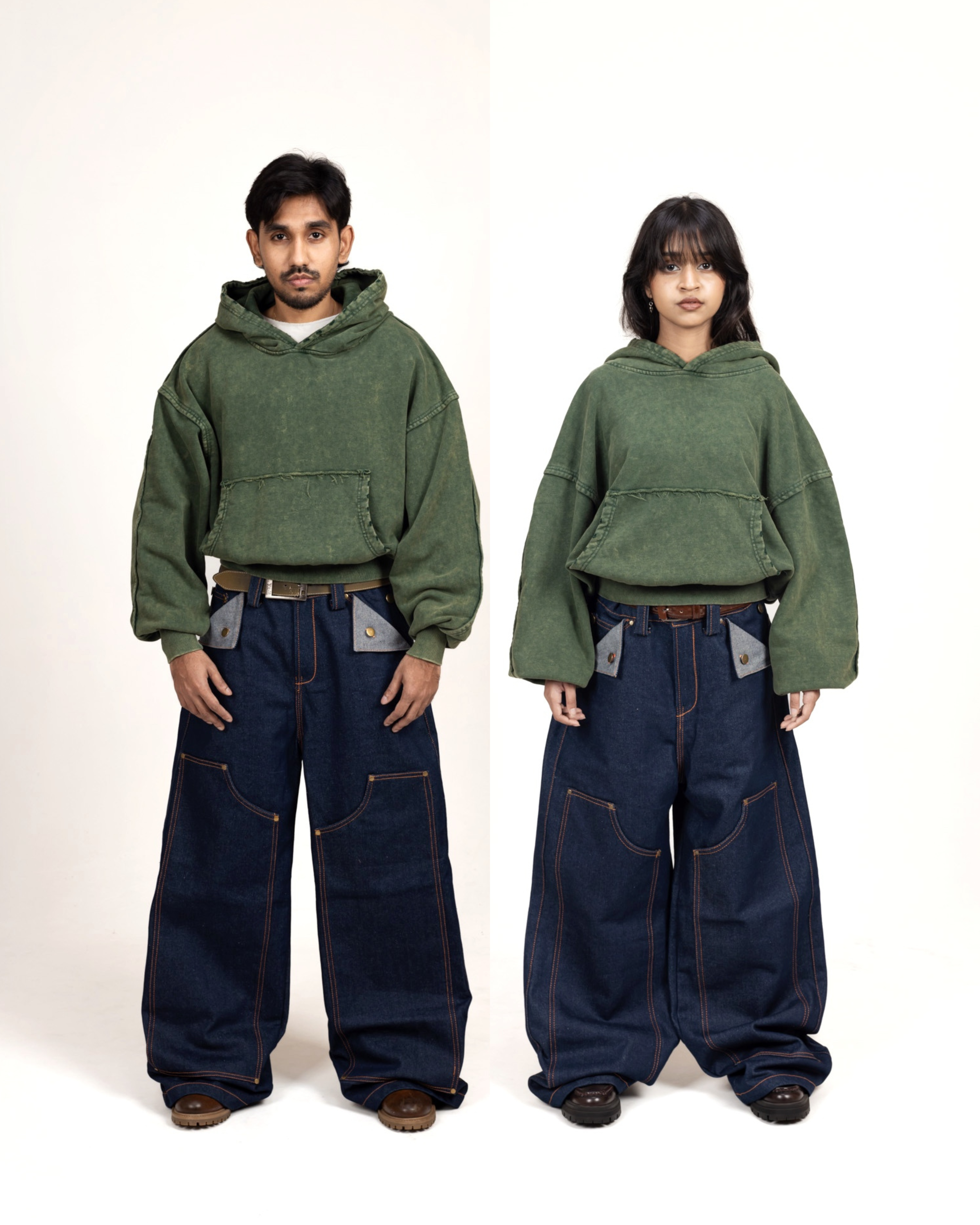 460 GSM "Rusty Green Hoodie"